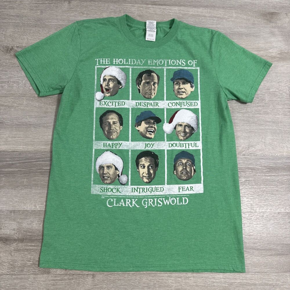 Christmas Vacation Shirt Men’s Medium Green Clark Griswold Holiday Emotions